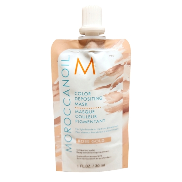 Moroccanoil Color Depositing Mask, 1 ounce packet, Rose Gold, Lot of 3 - Picture 3 of 4
